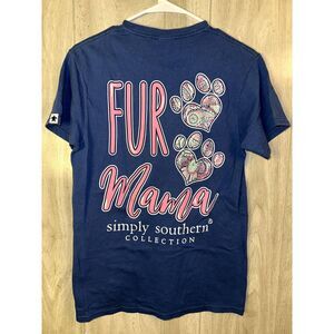 Simply Southern Fur Mama Everyday Cotton TShirt Womens S Small